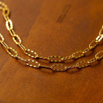 Square Cut Chain Choker Gold Silver Necklace gembea jewelry