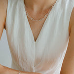 Square Cut Chain Choker Gold Silver Necklace gembea jewelry