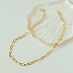 Square Cut Chain Choker Gold Silver Necklace gembea jewelry