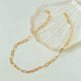 Square Cut Chain Choker Gold Silver Necklace gembea jewelry