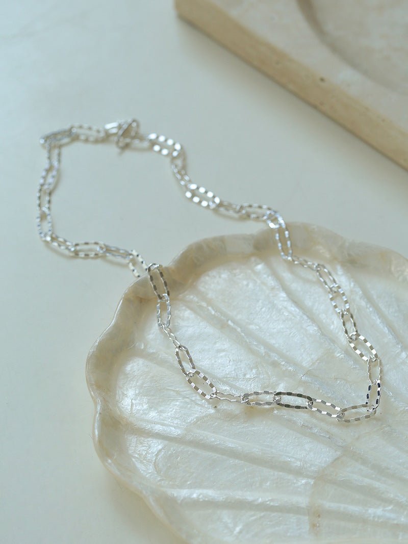 Square Cut Chain Choker Gold Silver Necklace gembea jewelry