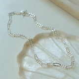 Square Cut Chain Choker Gold Silver Necklace gembea jewelry