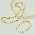 Square Cut Chain Choker Gold Silver Necklace gembea jewelry