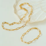 Square Cut Chain Choker Gold Silver Necklace gembea jewelry