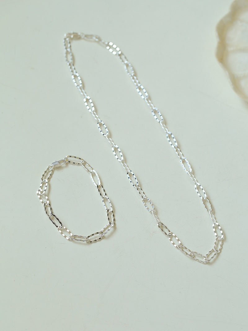 Square Cut Chain Choker Gold Silver Necklace gembea jewelry