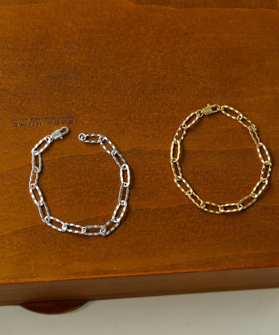 Square Cut Chain Gold Silver Bracelet  gembea jewelry