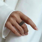 Square Micropaved Zirconia Ring - Gembea Jewelry