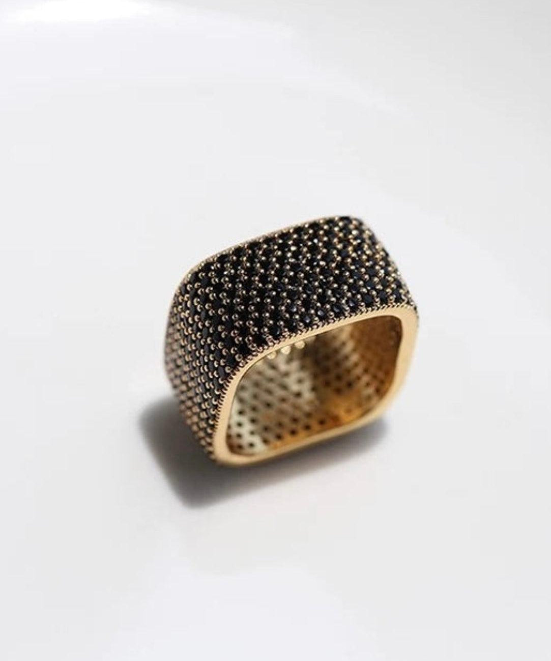 Square Micropaved Zirconia Ring - Gembea Jewelry