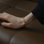 Square Splicing Chain Gold Bracelet gembea jewelry