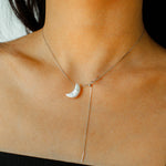 Star Moon Baroque Pearl Pendant Necklace gembea jewelry