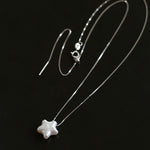 Star Moon Baroque Pearl Pendant Necklace gembea jewelry