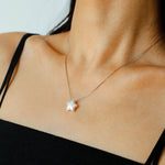 Star Moon Baroque Pearl Pendant Necklace gembea jewelry