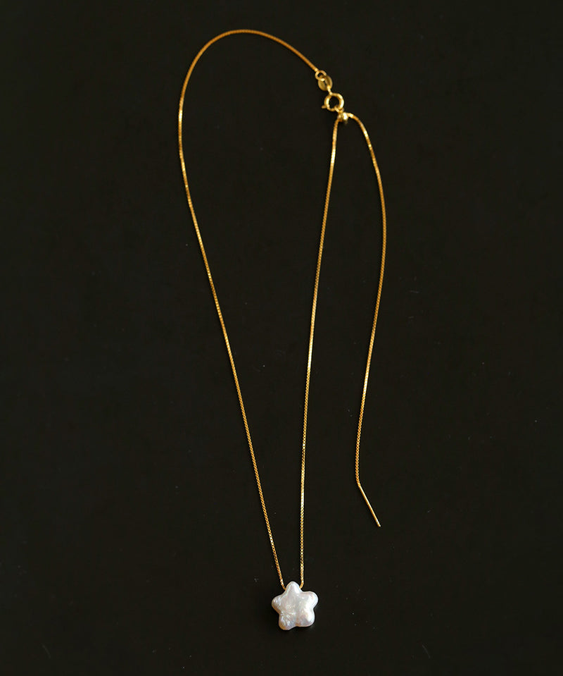 Star Moon Baroque Pearl Pendant Necklace gembea jewelry