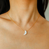Star Moon Baroque Pearl Pendant Necklace gembea jewelry