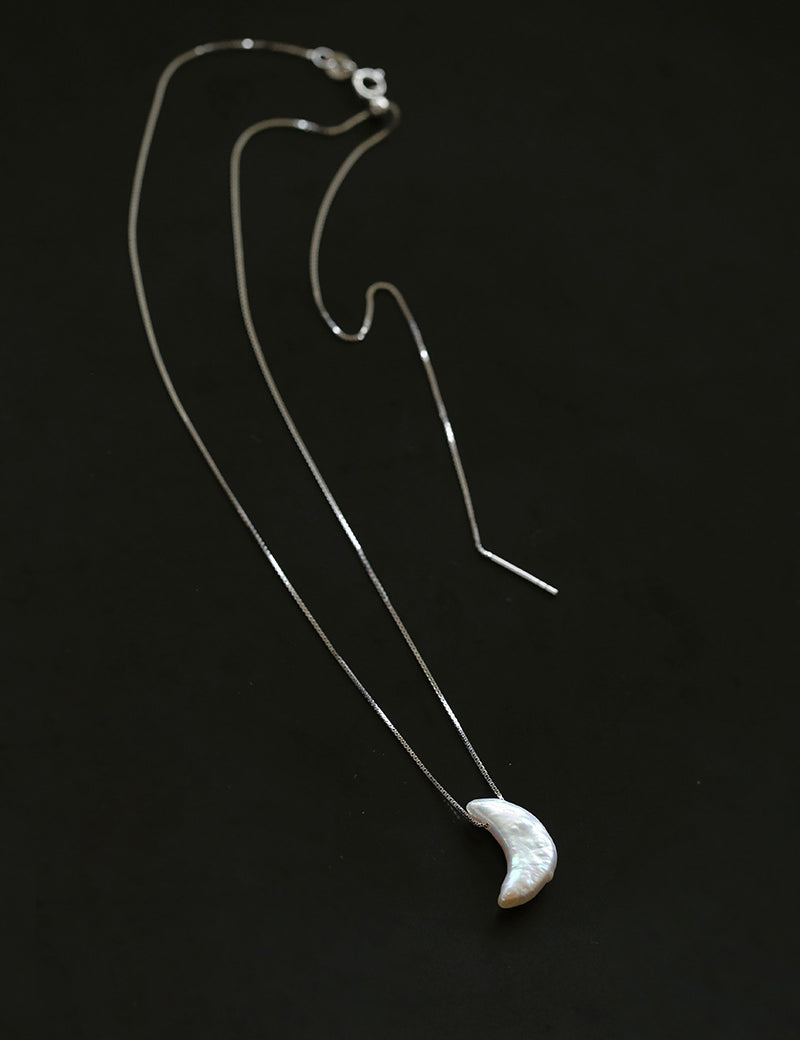 Star Moon Baroque Pearl Pendant Necklace gembea jewelry