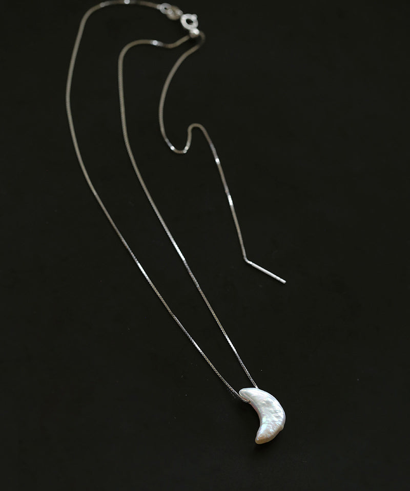 Star Moon Baroque Pearl Pendant Necklace gembea jewelry