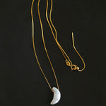 Star Moon Baroque Pearl Pendant Necklace gembea jewelry