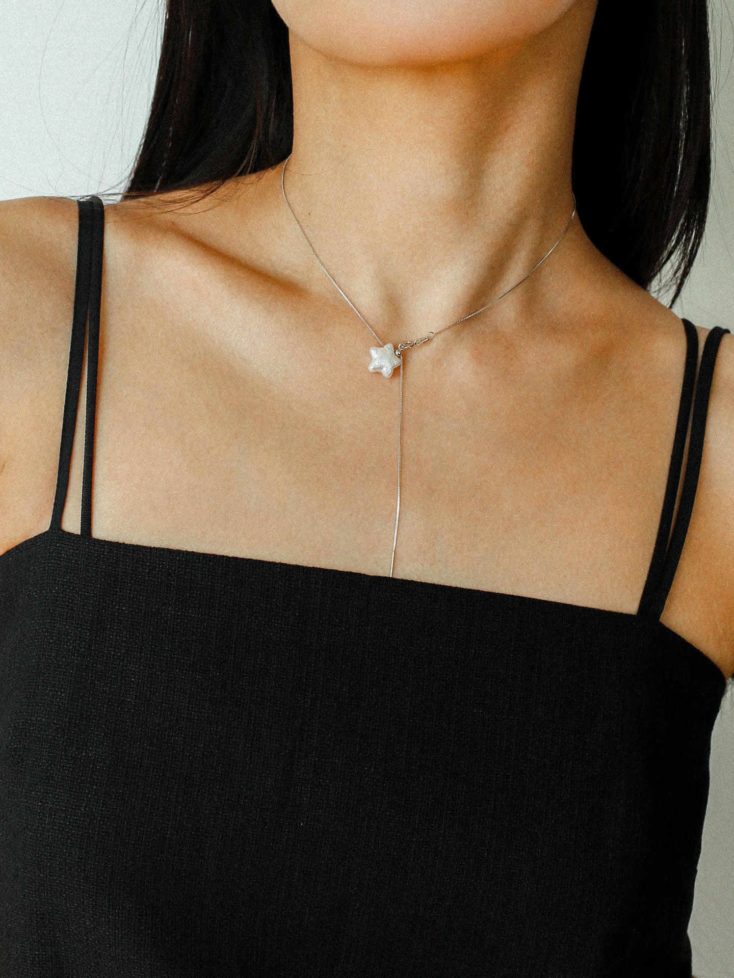 Star Moon Baroque Pearl Pendant Necklace gembea jewelry