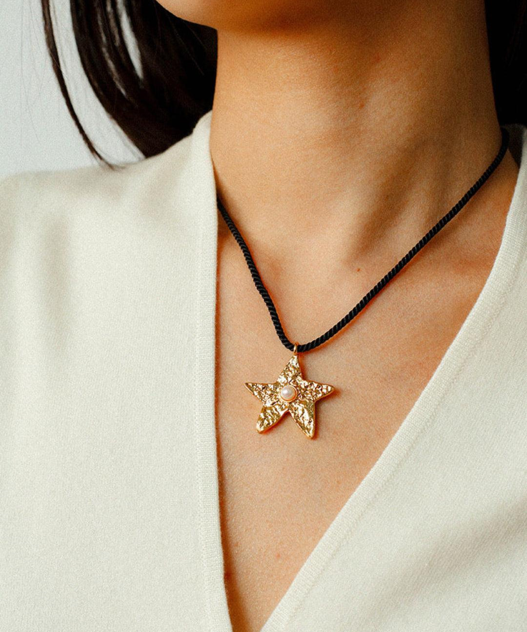 Starlit Heritage Series Black String Necklace - Gembea Jewelry
