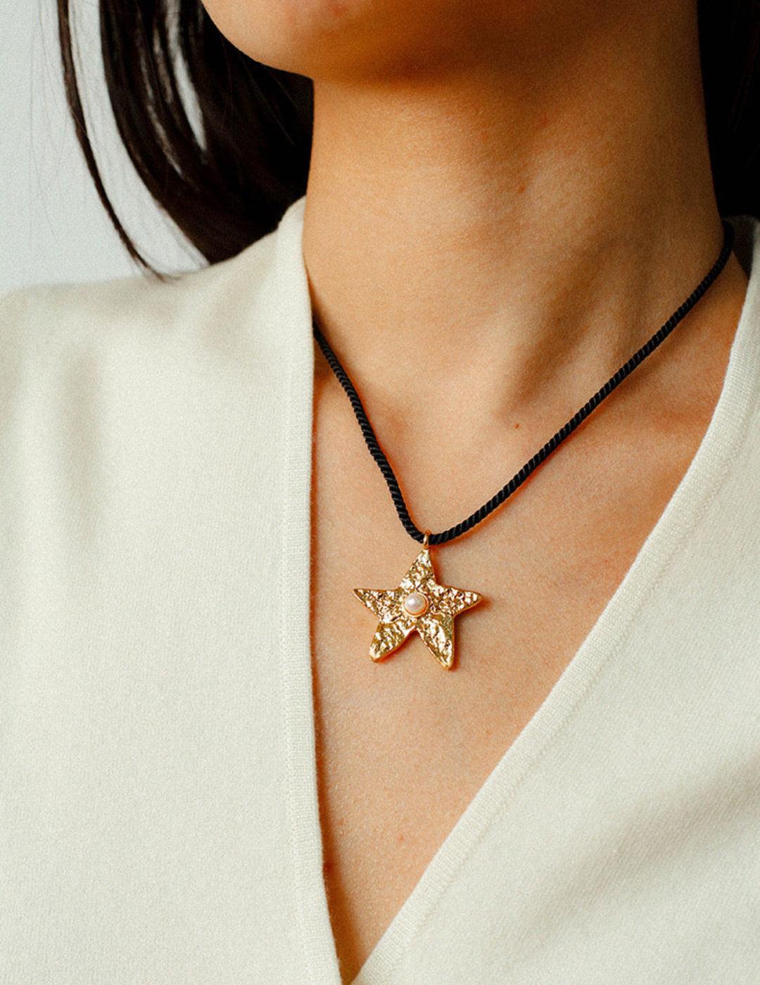 Starlit Heritage Series Black String Necklace - Gembea Jewelry