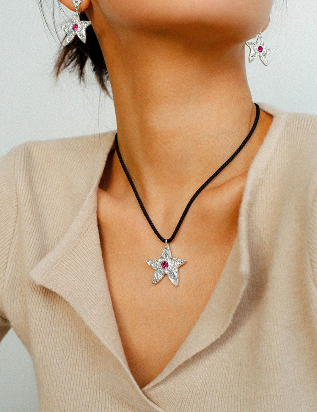 Starlit Heritage Series Black String Necklace - Gembea Jewelry