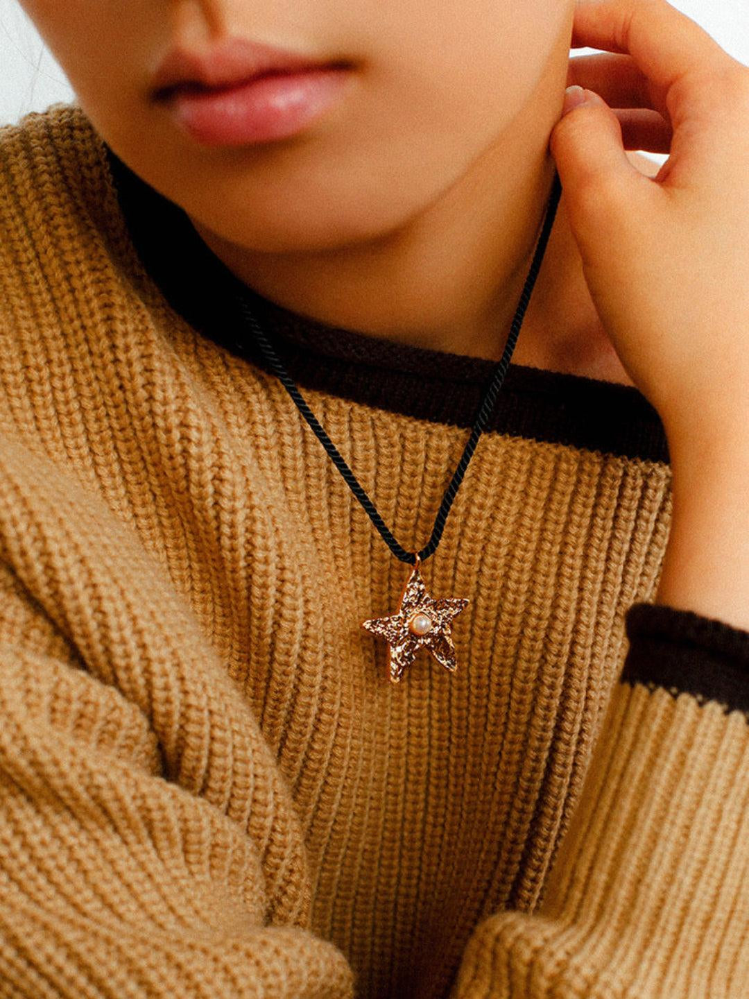Starlit Heritage Series Black String Necklace - Gembea Jewelry
