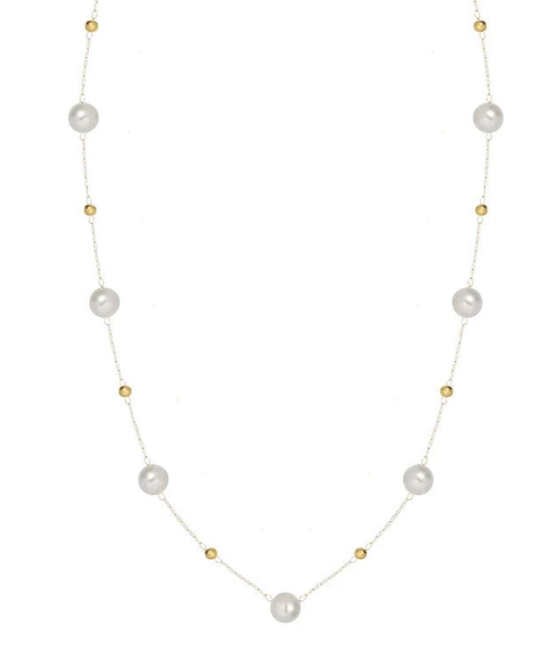 Stardust Vintage Chain Pearl Necklace gembea jewelry