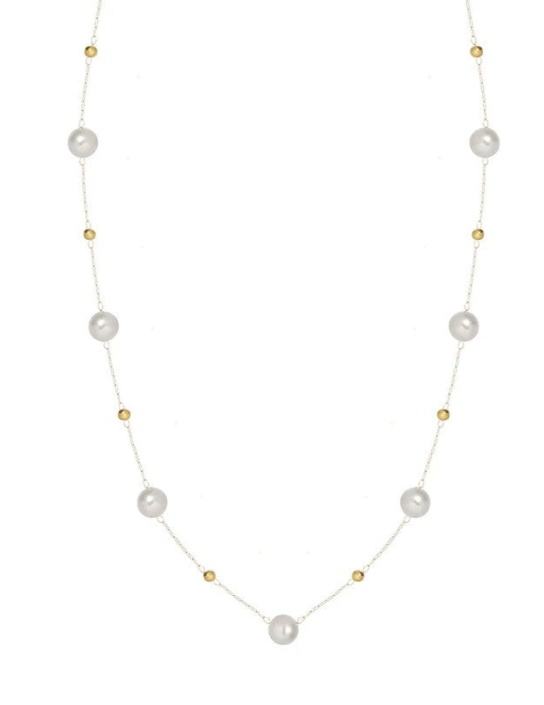 Stardust Vintage Chain Pearl Necklace gembea jewelry