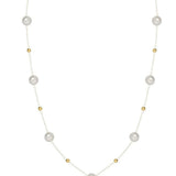 Stardust Vintage Chain Pearl Necklace gembea jewelry