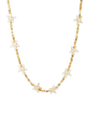 Starfish Pearl Shell Beaded Necklace gembea jewelry