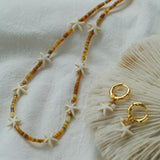 Sea's Embrace Series Starfish Beaded Necklace - Gembea Jewelry