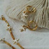 Sea's Embrace Series Starfish Hoop Earrings - Gembea Jewelry