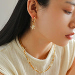 Sea's Embrace Series Starfish Hoop Earrings - Gembea Jewelry