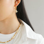 Sea's Embrace Series Starfish Hoop Earrings - Gembea Jewelry
