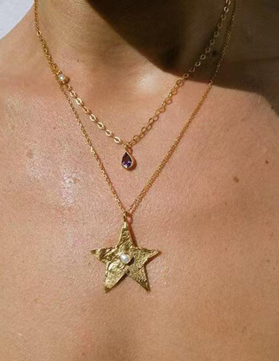 Starlit Heritage Series Single Stars Necklace - Gembea Jewelry
