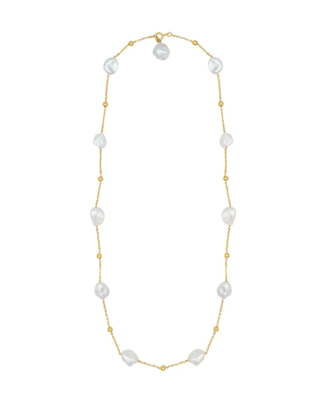  Starry Sky Irregular Baroque Pearl Chain Necklace GEMBEA JEWELRY