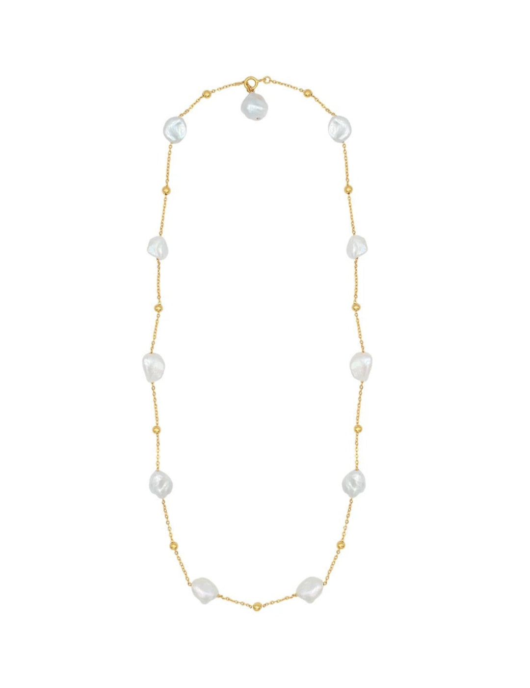  Starry Sky Irregular Baroque Pearl Chain Necklace GEMBEA JEWELRY