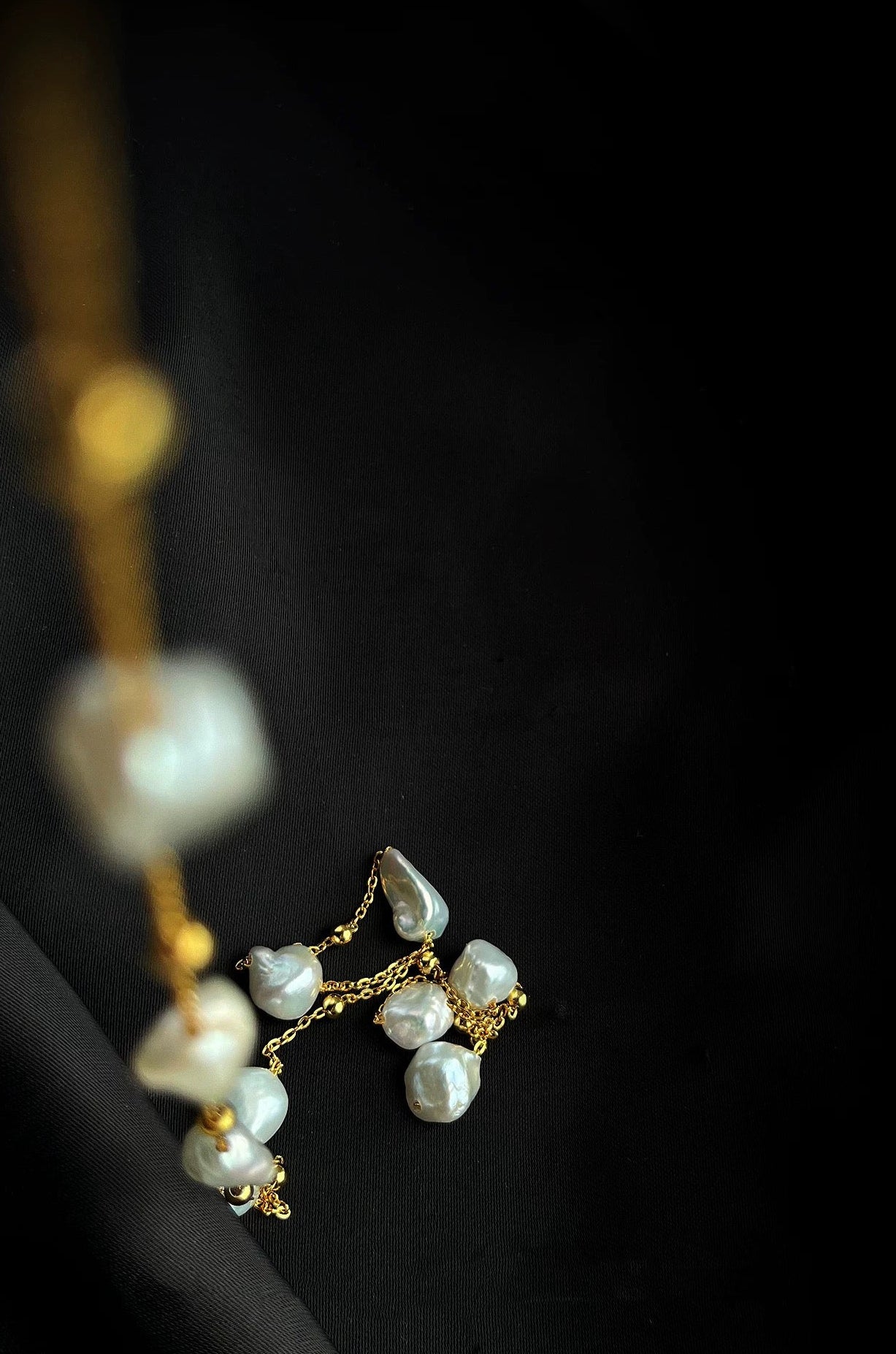  Starry Sky Irregular Baroque Pearl Chain Necklace GEMBEA JEWELRY