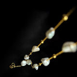  Starry Sky Irregular Baroque Pearl Chain Necklace GEMBEA JEWELRY