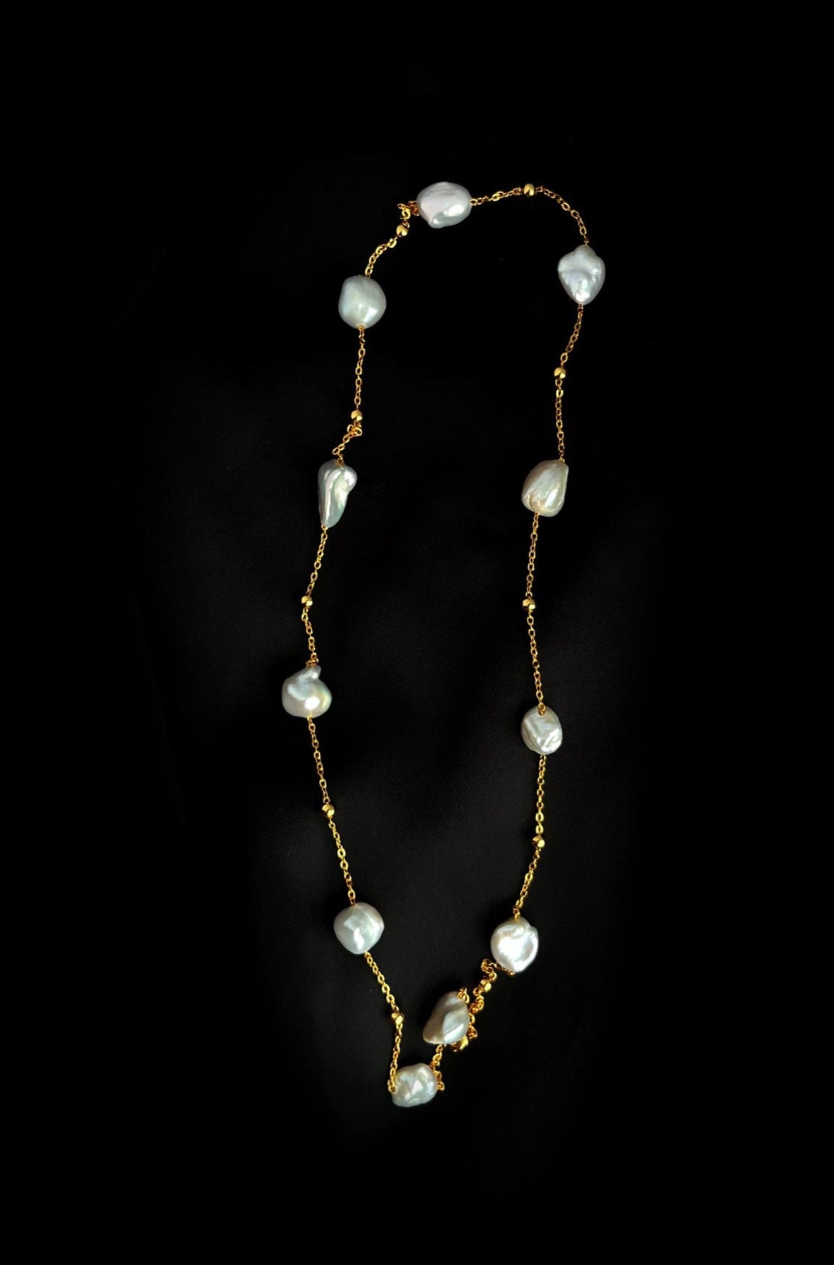  Starry Sky Irregular Baroque Pearl Chain Necklace GEMBEA JEWELRY