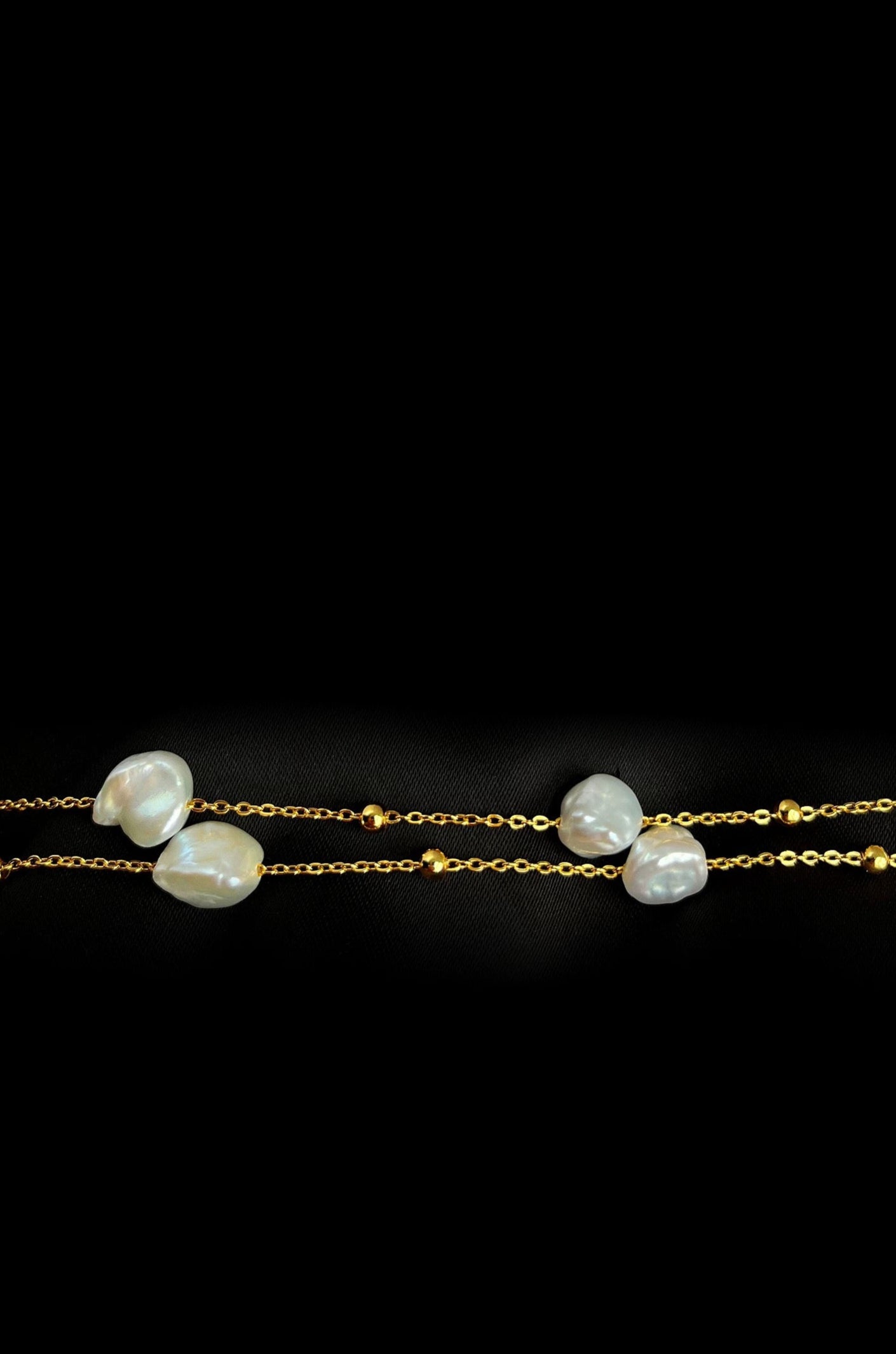  Starry Sky Irregular Baroque Pearl Chain Necklace GEMBEA JEWELRY
