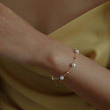 Love and the City Chain Pearl Bracelet - Gembea Jewelry