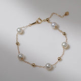 Love and the City Chain Pearl Bracelet - Gembea Jewelry