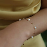 Love and the City Chain Pearl Bracelet - Gembea Jewelry