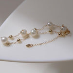 Love and the City Chain Pearl Bracelet - Gembea Jewelry