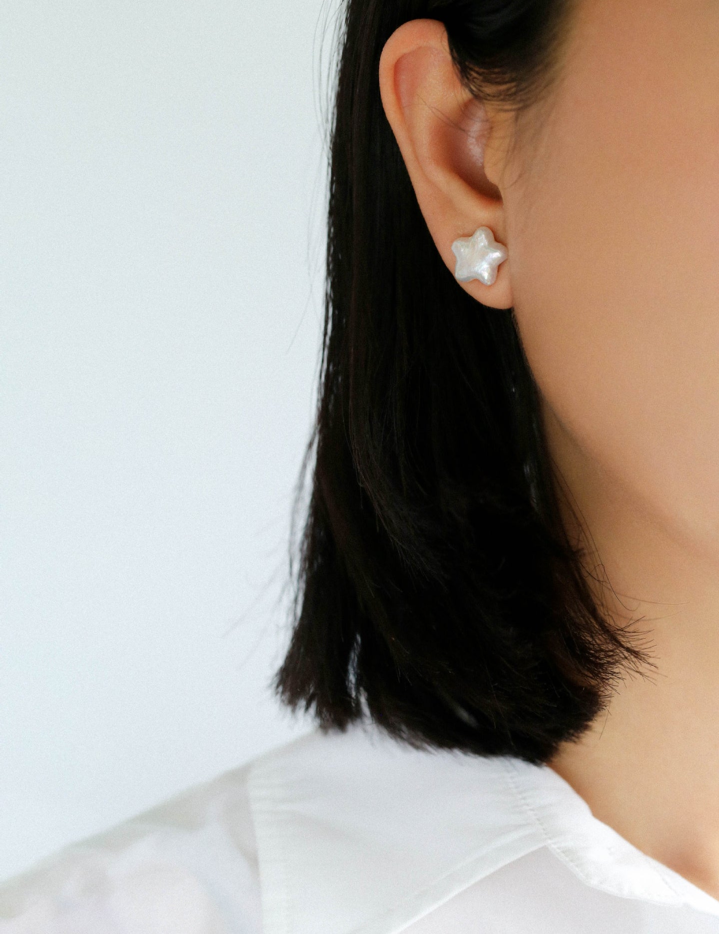 Stars Moon Baroque Pearl Stud Earrings gembea jewelry
