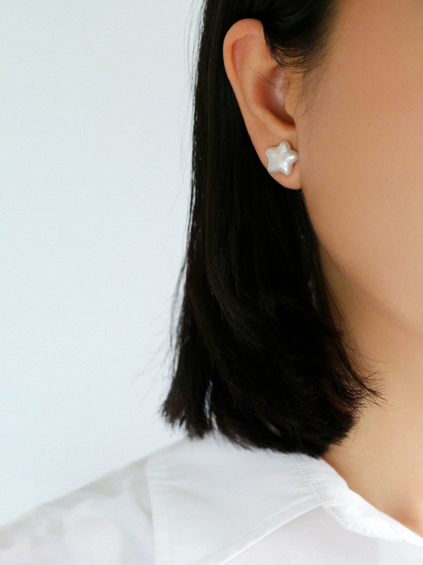 Stars Moon Baroque Pearl Stud Earrings gembea jewelry