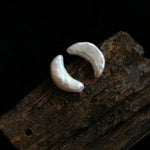 Stars Moon Baroque Pearl Stud Earrings - Gembea Jewelry