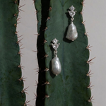 Stella Cubic Zirconia Baroque Pearl Earrings gembea jewelry