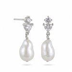 Stella Cubic Zirconia Baroque Pearl Earrings gembea jewelry